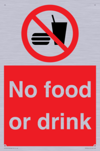 No food or drink